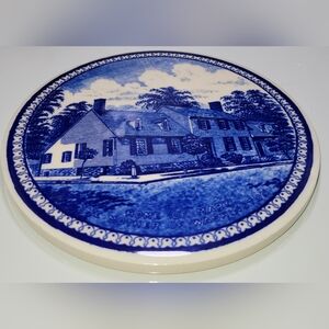Staffordshire Ware Plate Historic Williamsburg Virginia William & Mary College